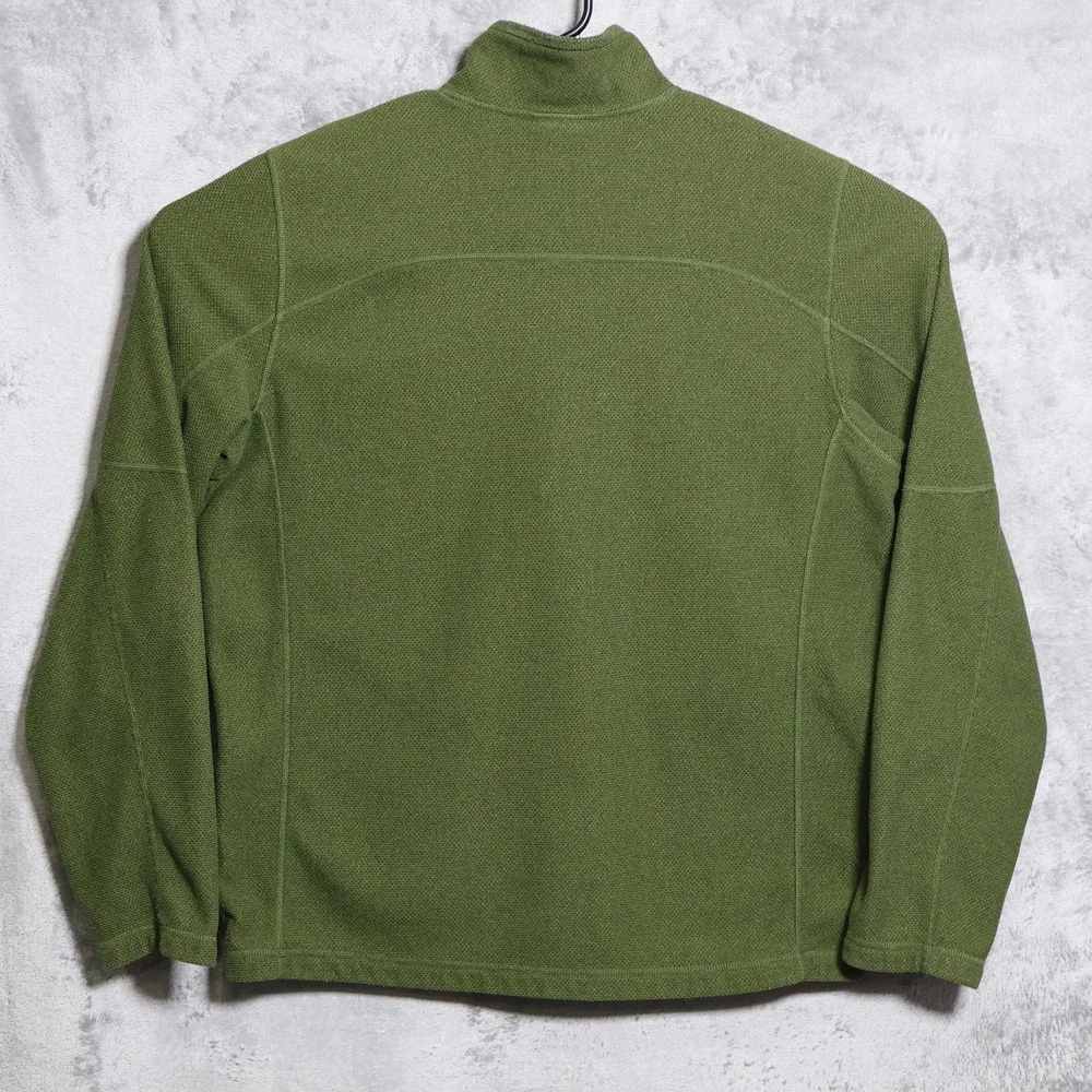 The North Face Sweater Mens Large‎ Green 1/4 Zip Pullover Mock Neck Fleece